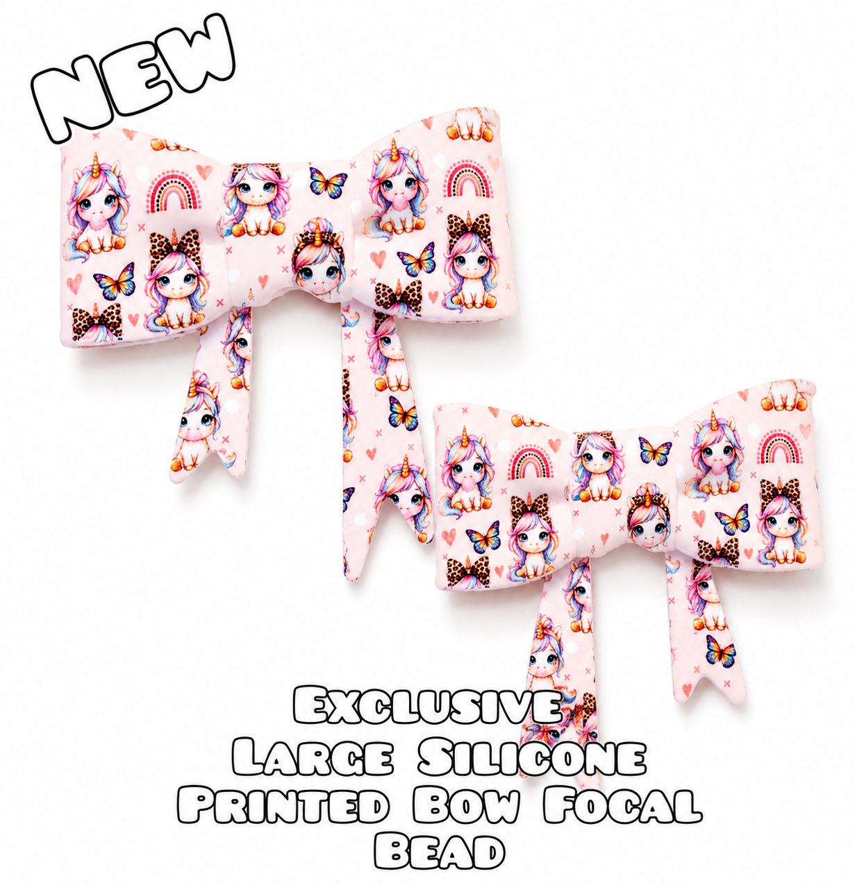 1 Count New Release Silicone Focal Bead Bow Exclusive