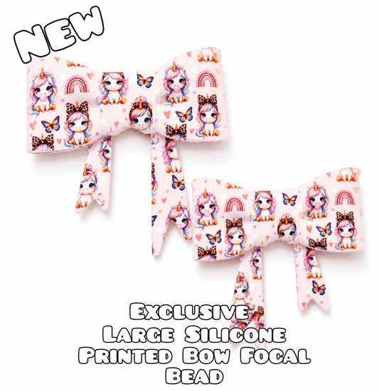 1 Count New Release Silicone Focal Bead Bow Exclusive