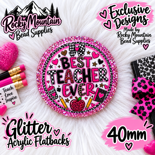 Shop Exclusive 1 Count Custom Exclusive Glitter Teacher