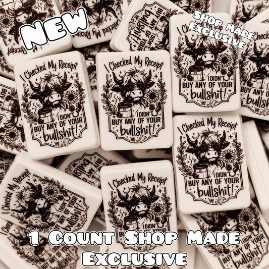 New 1 Count Focal Bead I Sarcastic Cow
