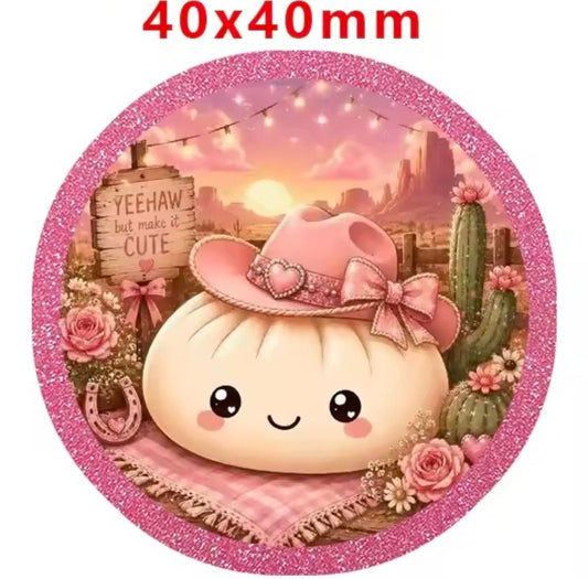 Glitter Acrylic Flatback- Acrylic Planer Resin Charm Dumplings
