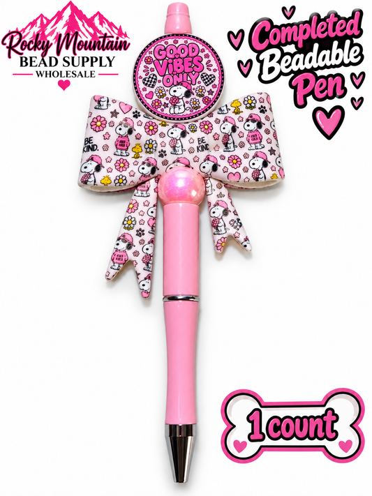 New 1 Count Completed Beadable Pen Exclusive Design Snoopy Wholesale