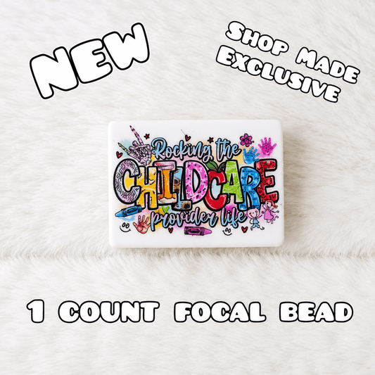 DIY Silicone Printed Focal Beads - 1 Count Bead Charms Craft Supplies Childcare