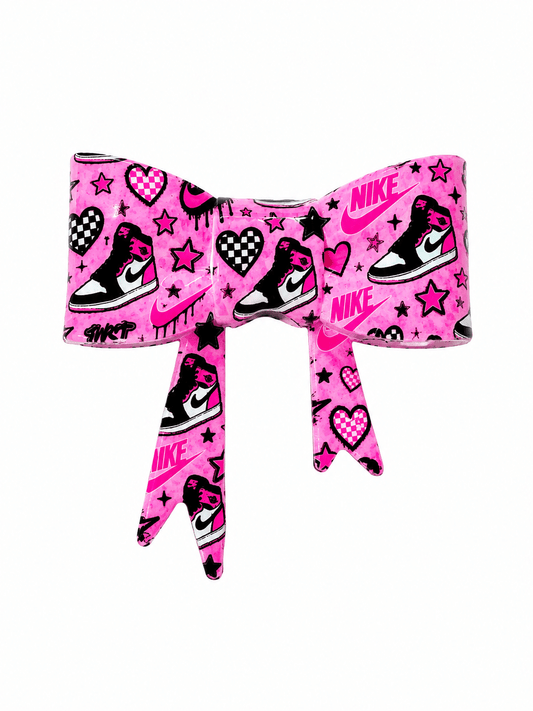 1 Count New Release Silicone Focal Bead Bow GLOSSY FINISH Exclusive a Nike Pink 2 options