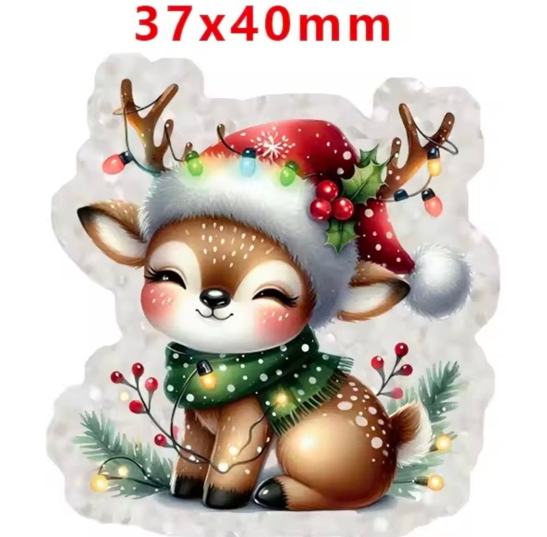New 1 Count Glitter Acrylic Christmas
