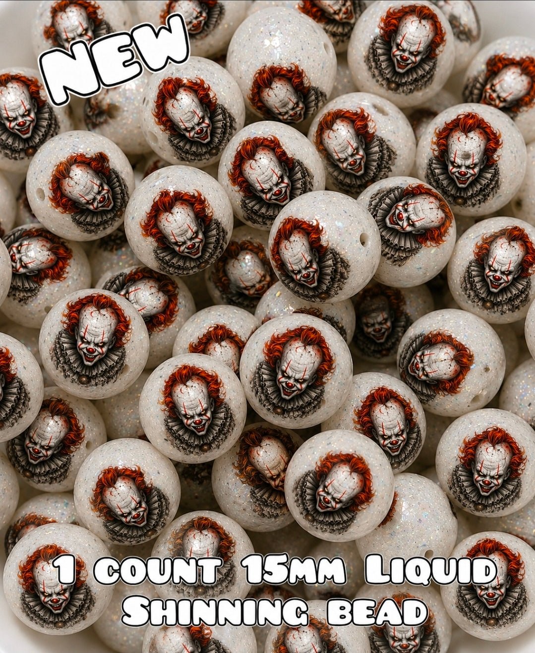 1 Count New Release Silicone Focal Bead Bow Exclusive Pennywise 3 options