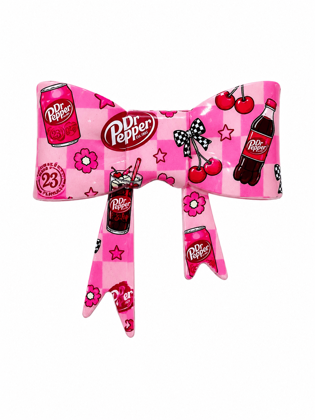 1 Count New Release Silicone Focal Bead Bow GLOSSY FINISH Exclusive 3 options Dr Pepper