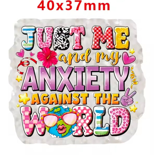 New 1 Count Glitter Acrylic Flatback Multiple Uses Acrylic Craft Supplies Anxiety