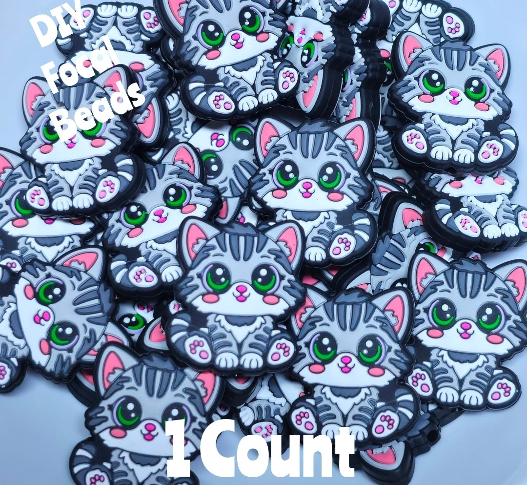 DIY Focal Bead 1 Count Craft Supplies Animals Cat