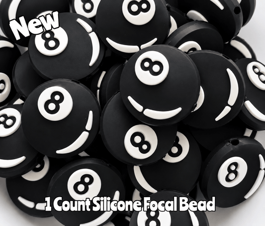 New 1 Count 8 Ball Focal Bead