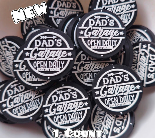 New 1 Count Focal Bead Dads Garage Open Daily For Toy Repair