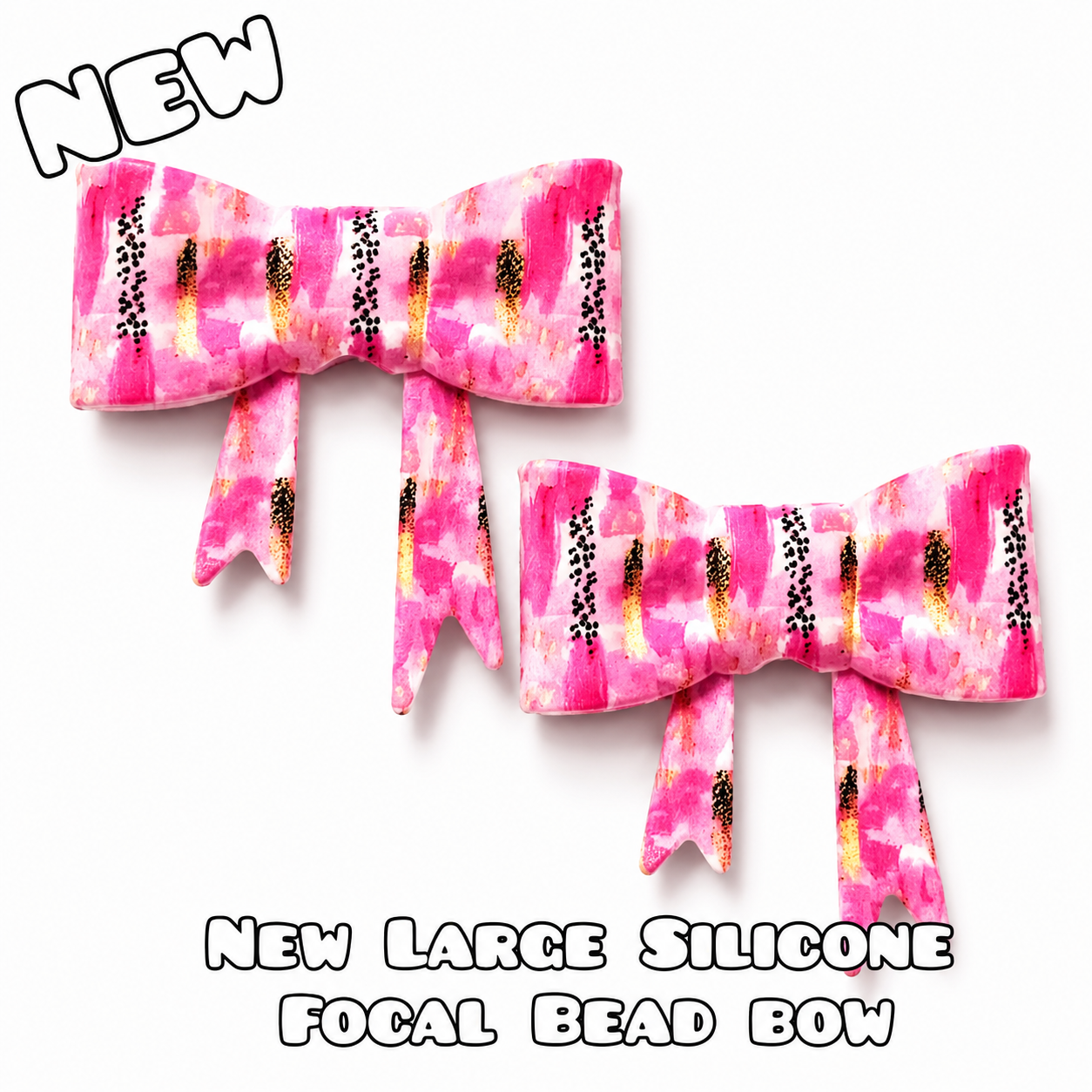 1 Count New Release Silicone Focal Bead Bow Exclusive