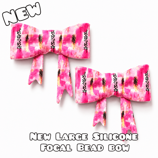 1 Count New Release Silicone Focal Bead Bow Exclusive
