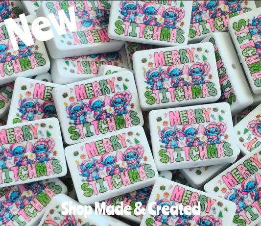 New Shop Made 1 Count Printed Silicone Focal Bead