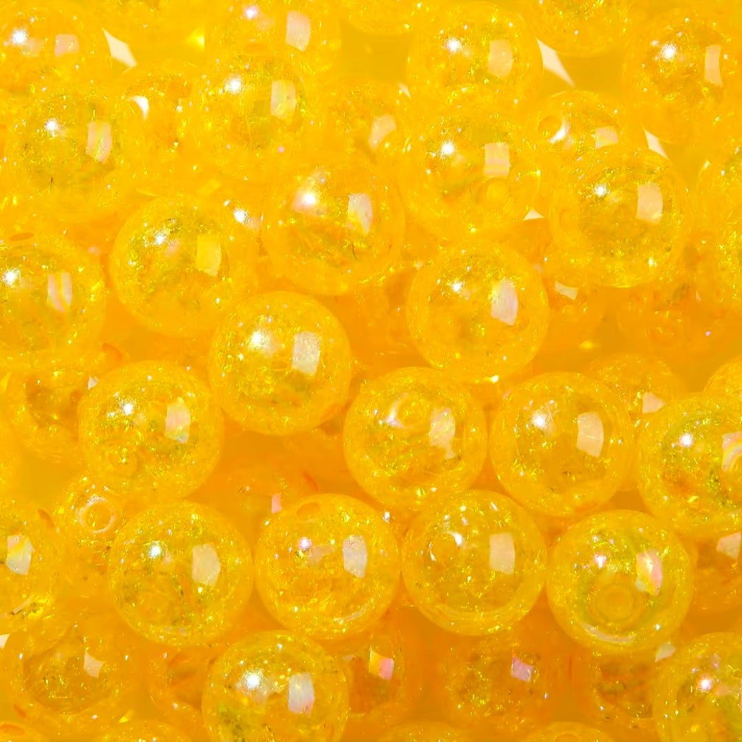 10 count 16MM Acrylic Crackle Sparkle Beads