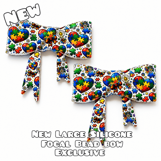 1 Count New Release Silicone Focal Bead Bow Exclusive