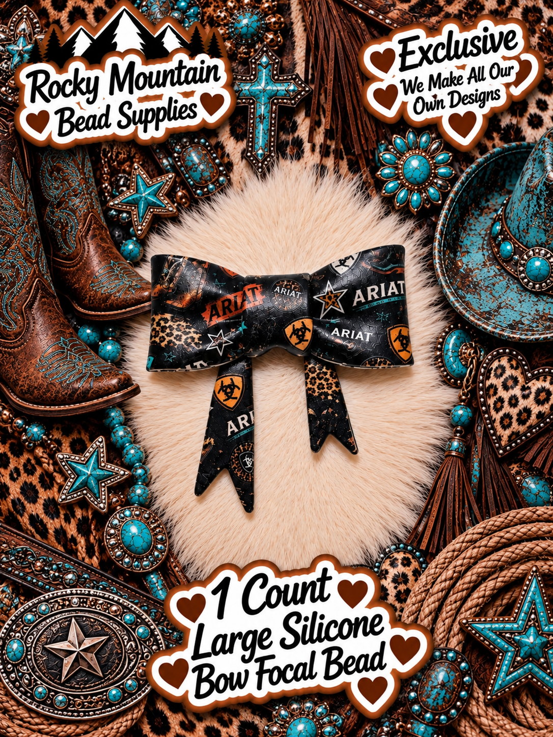 New Shop Exclusive 1 Count Large Silicone Bow Ariat Western