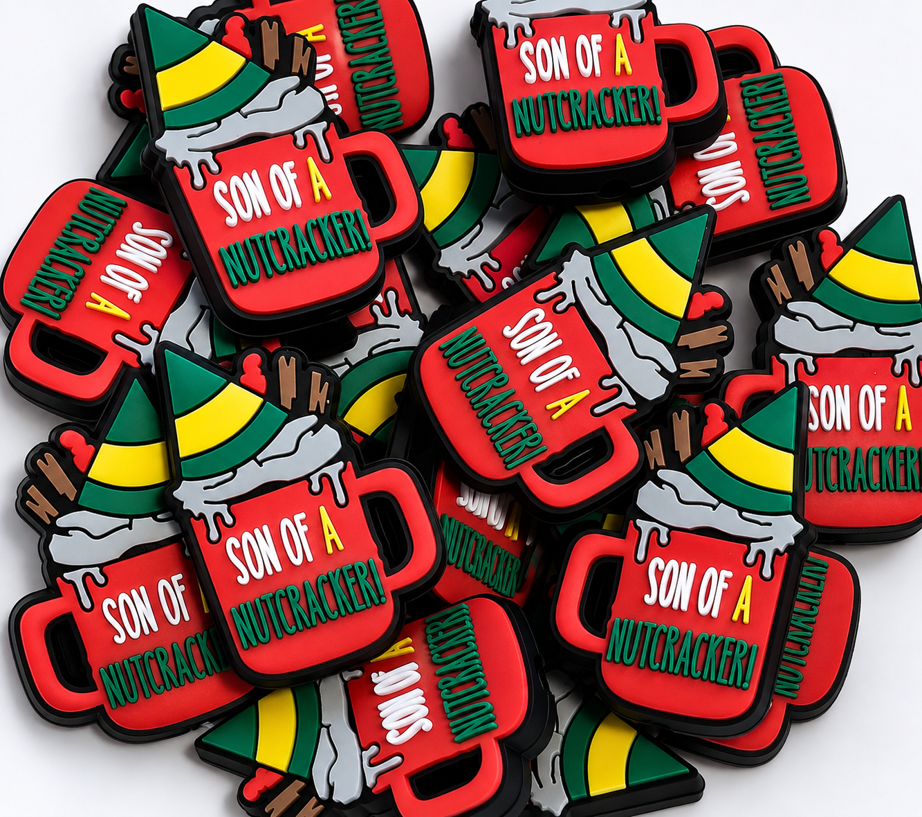 1 Count Focal Bead Son of a nut Christmas
