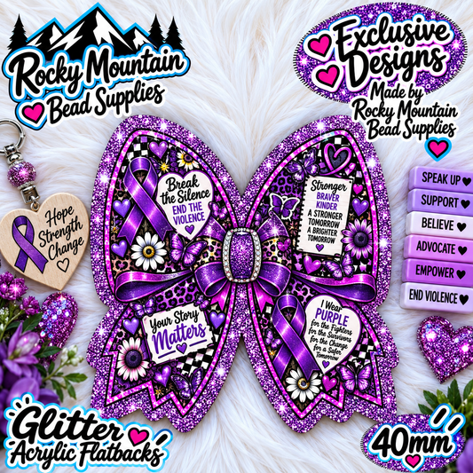 Shop Exclusive 1 Count Custom Exclusive Glitter Acrylic Flatback 40mm