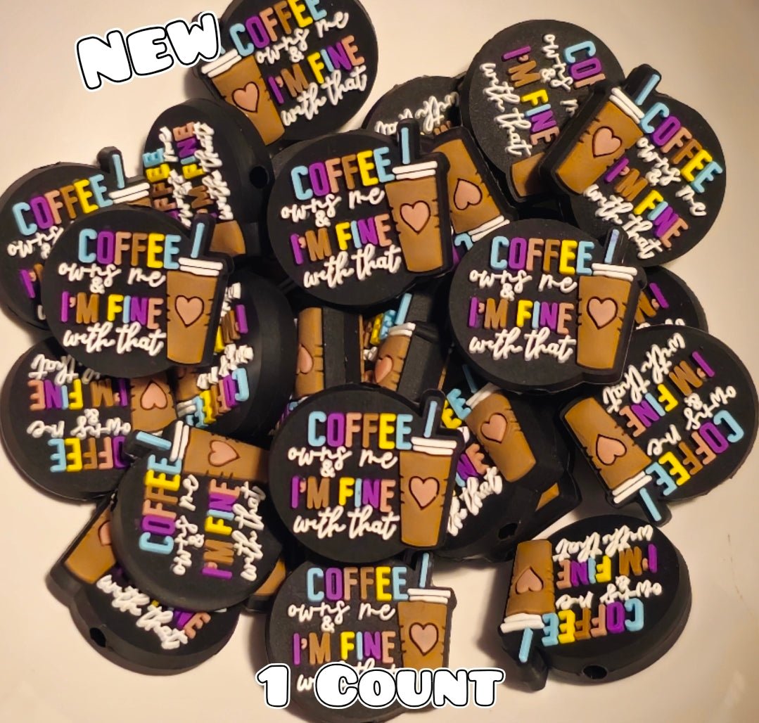 1 Count Focal Bead coffee own me