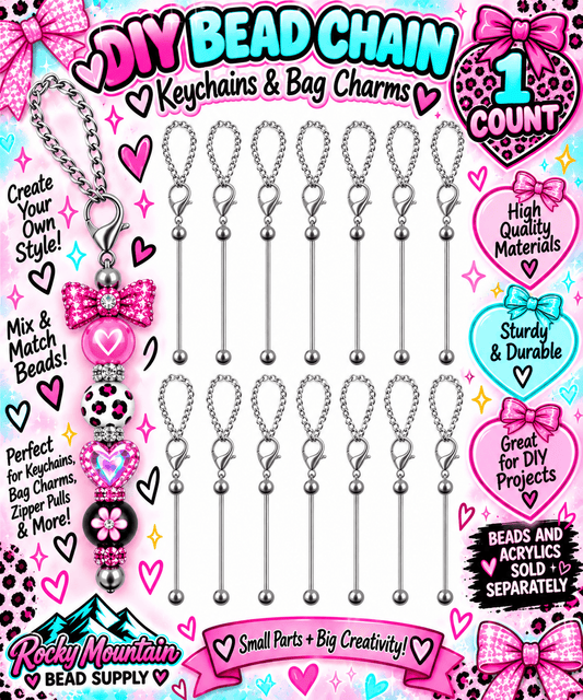 1 Count Deluxe keychain clip with chain multiples uses