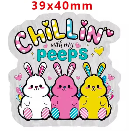 New 1 Count Glitter Acrylic Flatback Multiple Uses Acrpylic Craft Supplies Easter