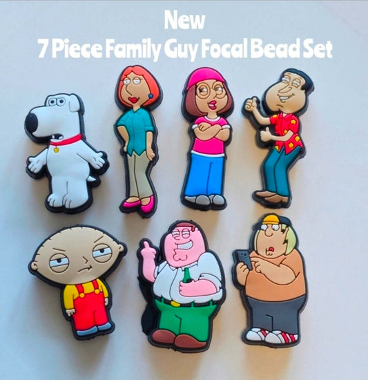 New 7 Piece Family Guy Focal Bead Set