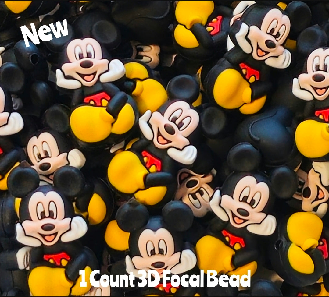 New 1 Count Mickey Count Focal Bead