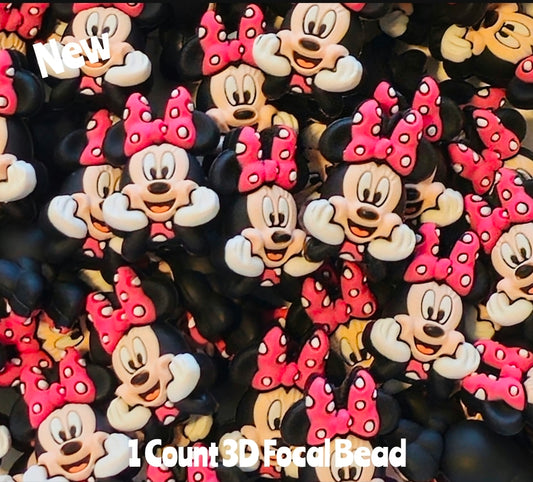 New 1 Count Minnie Count Focal Bead