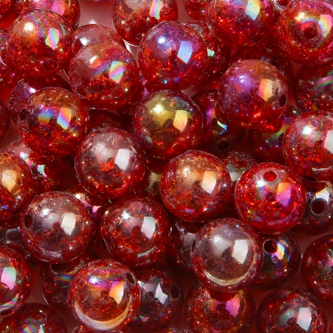 10 count 16MM Acrylic Crackle Sparkle Beads
