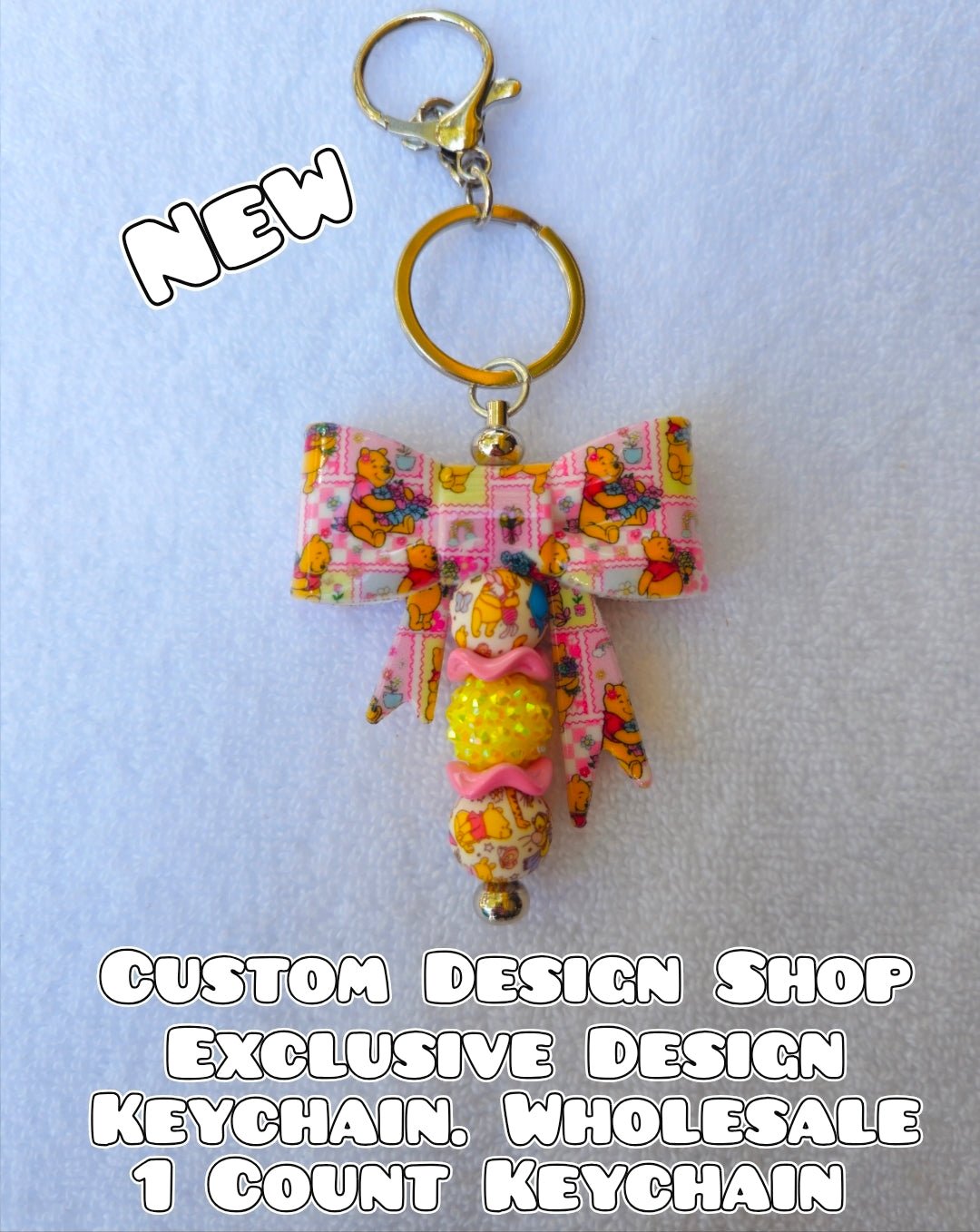 Wholsale Pre-Made 1 Count Keychain Pooh