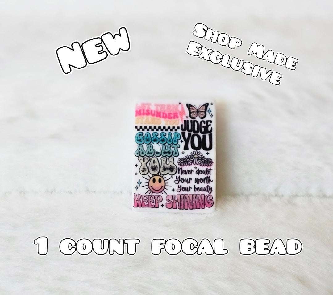 New 1 Count Focal Bead Exclusive Shop Let Them judge you