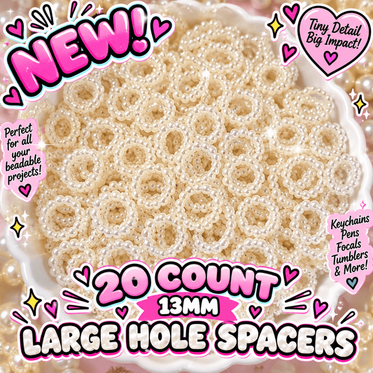 20 Count 13MM Large Hole Acrylic Spacers