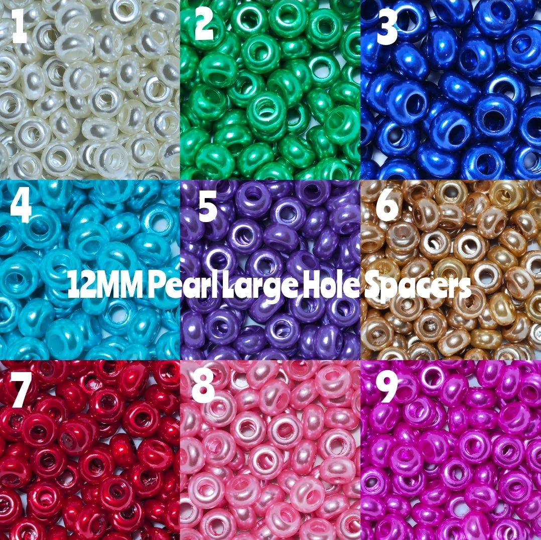 New DIY pearl spacers beads 1 count Large Hole Craft Supplies