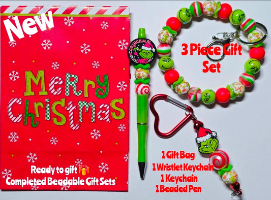 New Custom 2025 Mean One Beadable Pen Wristlet 3 Piece Gift Set Includes Gift Bag