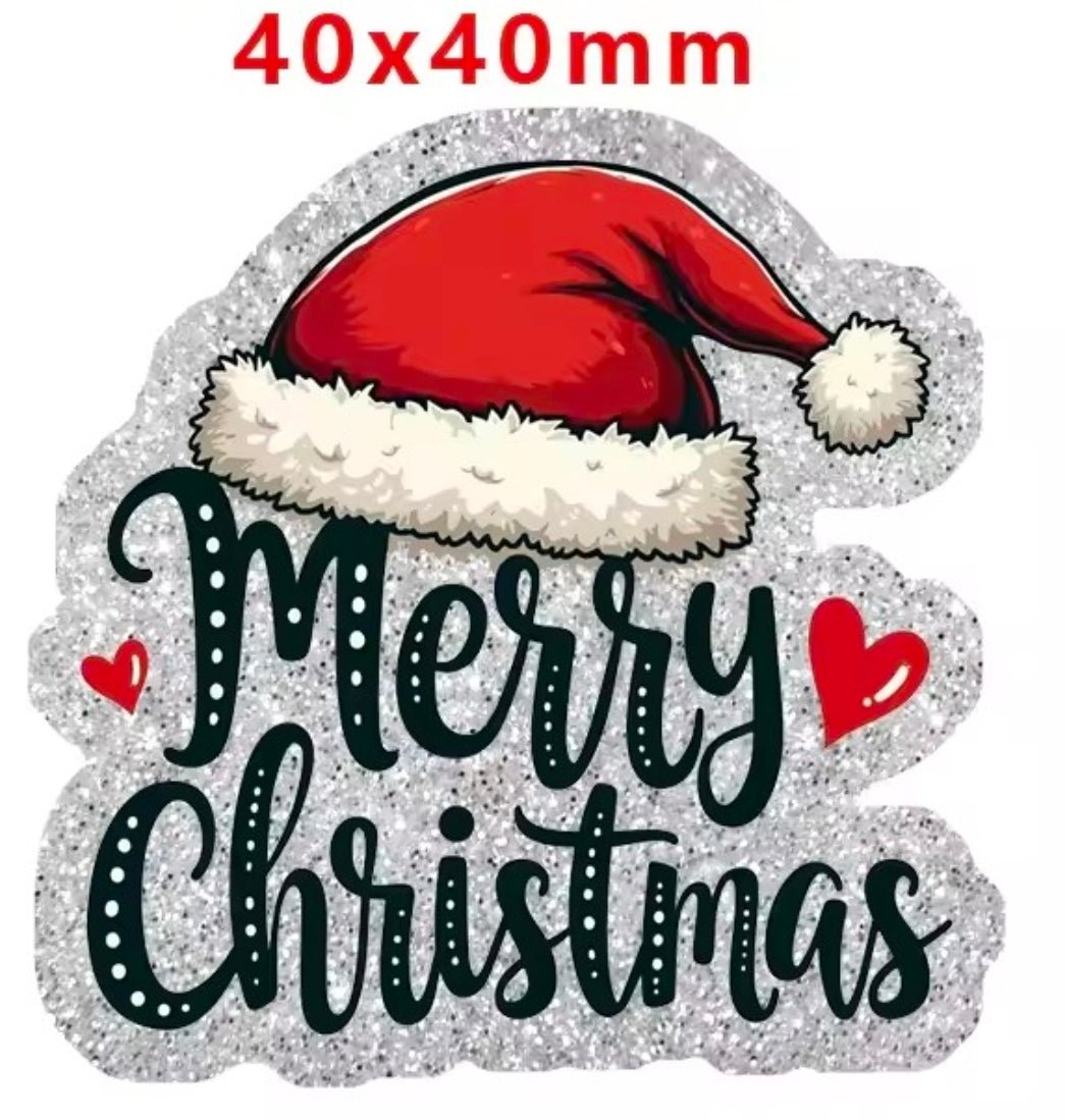 New 1 Count Glitter Acrylic Christmas