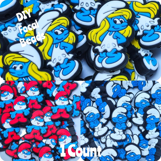 DIY Focal Bead 1 Count Craft Supplies Character Smurfs Beads