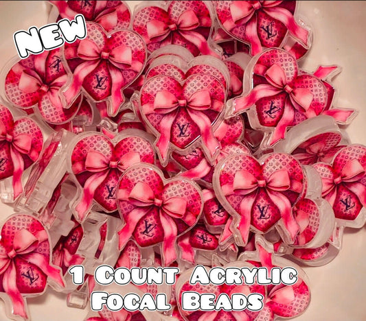 Luxury ACRYLIC Focal Bead 1 COUNT Beadable Accessories