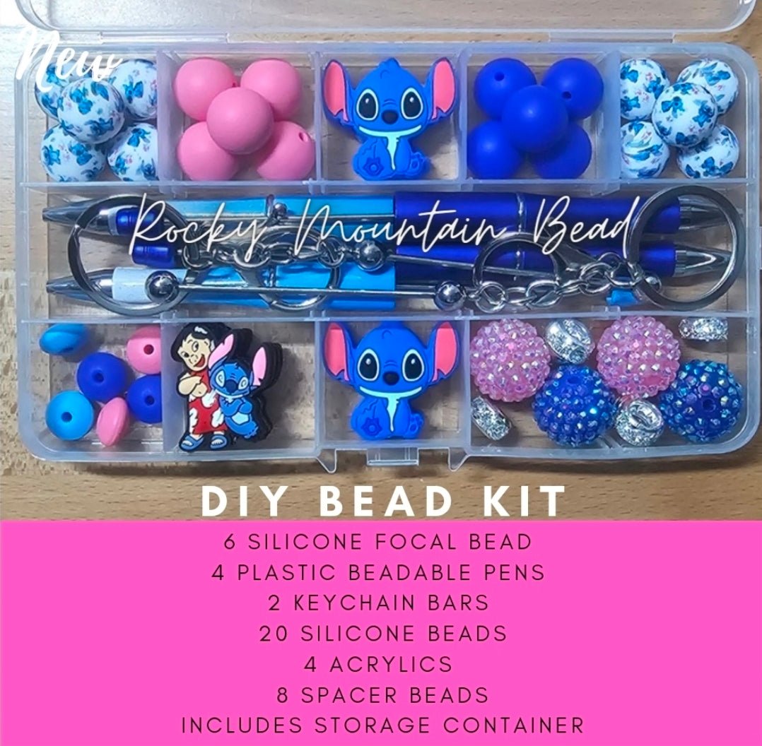 New Deluxe LARGE 6 Piece Beadable DIY Bead Kit Craft Kit