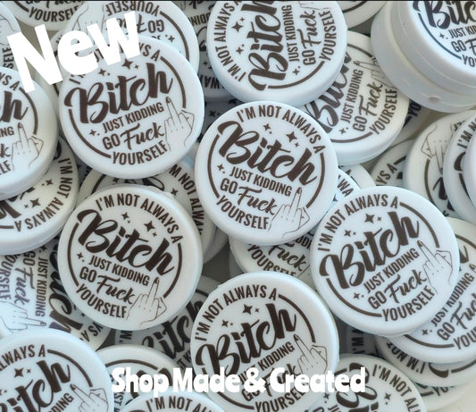 New Shop Made 1 Count Printed Silicone Focal Bead