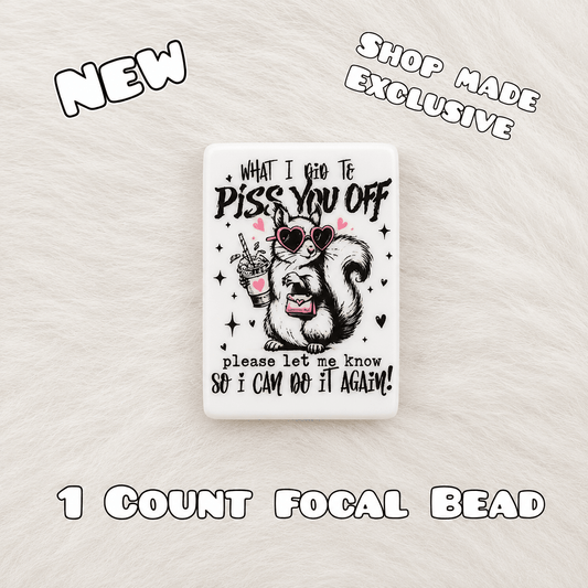 New 1 Count Focal Bead What I did to piss you please let me know so I can do it again.  Pen is example bead only
