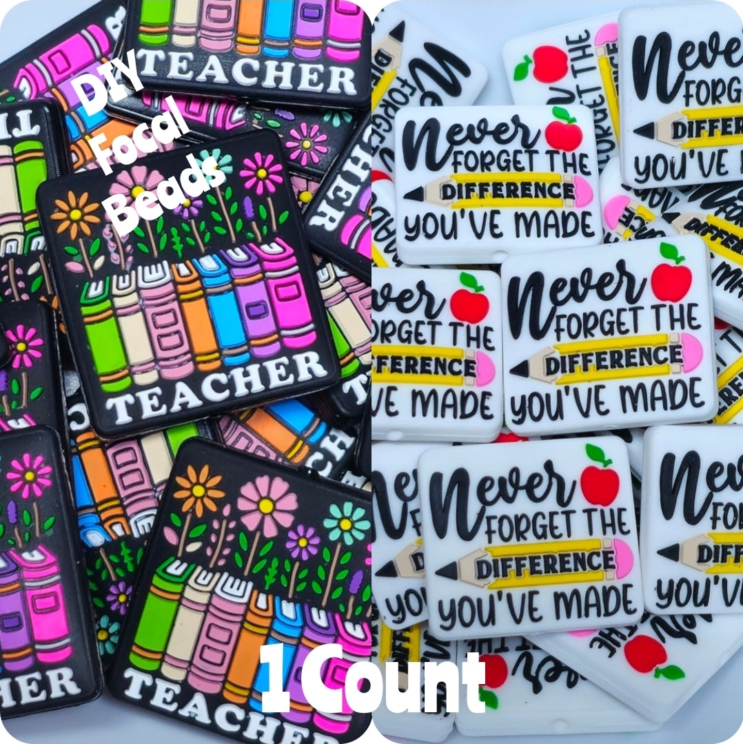 DIY Focal Bead 1 Count Craft Supplies School Teacher Beads
