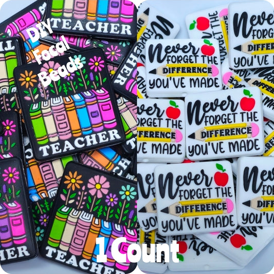 DIY Focal Bead 1 Count Craft Supplies School Teacher Beads
