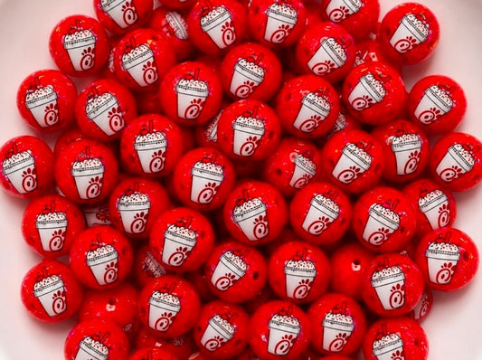 New 1 Count Shop Exclusive DIY Silicone Beads 15mm printed Shiny Glossy Beads