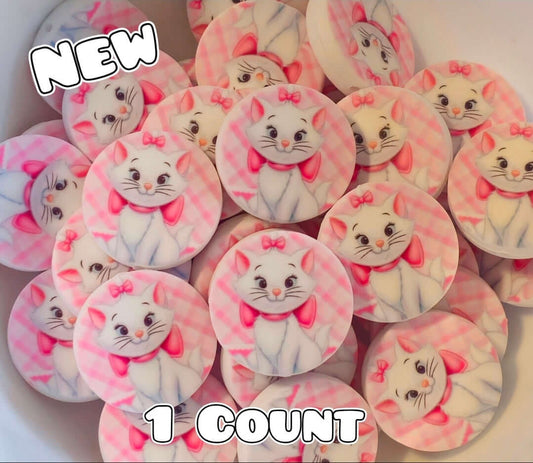 New 1 Count Focal Bead Character Marie The White Cat