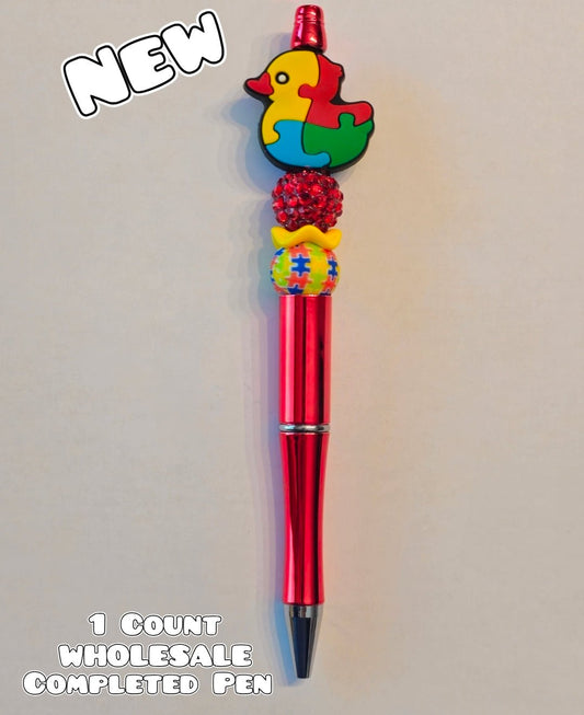 Wholesale Beadable Pens 1 Count Completed Pen Autism Duck