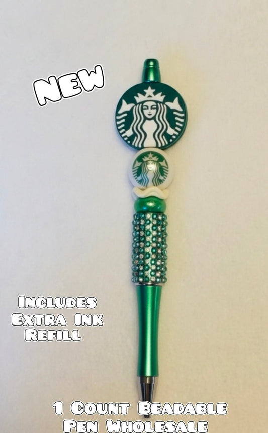 Wholesale Beadable Pens 1 Count Starbucks Style Completed Pen