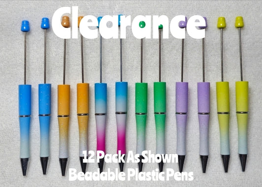 Mixed DIY Beadable Pen Blanks Pack Of 12 pens Clearance Overstock