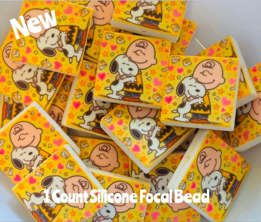 New 1 Count Focal Bead Snoopy