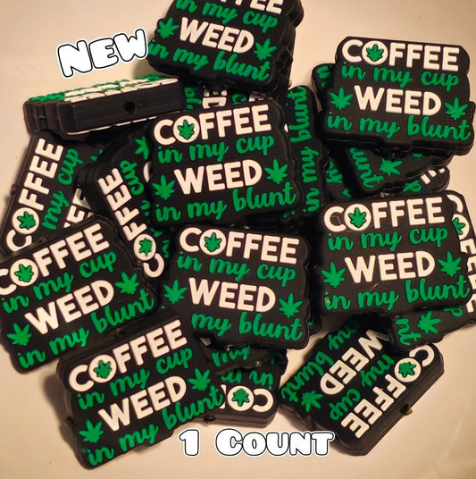1 Count Focal Bead Coffee Weed